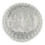 Petite bonbonnière en cristal décor floral - 637002 Petite bonbonnière en cristal décor floral - 637002