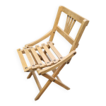 Petite chaise enfant en bois pliante, années 1950 Petite chaise enfant en bois pliante, années 1950