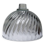 Petite cloche  dessert ou  fromage en verre press vintage / ancienne torsades