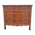 Petite commode arbalte merisier style rgence / louis xv
