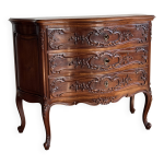 Petite commode de style louis xv en ch�ne massif fin xix�me