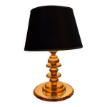 Petite lampe art dco verre cuivr