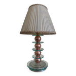 Petite lampe art d�co verre de cuivre