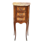 Petite table chiffonnire en marqueterie de style louis xv