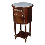 Petite table tambour en acajou, style louis xvi fin xixe