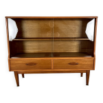 Petite vitrine vintage jentique des annes 1960 en bois de teck
