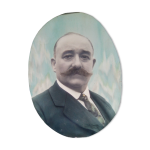 Photo ancienne, grand portrait ovale 1936