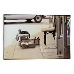 Photo de new york, chat aux yeux roulant devant un cirage de chaussures, 1960