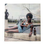 Photo publicitaire femme en maillot de bain, annes 50