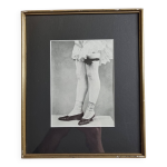 Photogravure originale sur papier glac, modle en bas et chaussures 1900