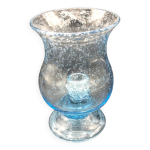Photophore biot en verre bull bleu