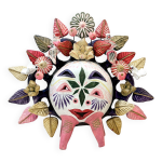 Photophore, bougeoir mexicain arbre de vie, art populaire folk