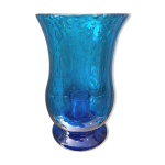 Photophore bougeoir en verre bulle bleu turquoise Photophore bougeoir en verre bulle bleu turquoise