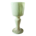 Photophore vase en marbre onyx jaune vintage