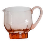 Pichet art dco en verre rose