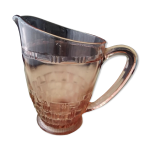 Pichet carafe à eau en verre rosé vintage Pichet carafe à eau en verre rosé vintage
