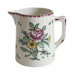 Pichet en faïence décor floral digoin sarreguemines Pichet en faïence décor floral digoin sarreguemines