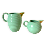 Pichets en faence vert d'eau annes 50 - 60