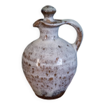 Pichet huilier en gr�s sign� les poteries de la vall�e noire