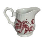 Pichet  lait / crmier wood & sons england, motifs fruits cerise poire rouge, made in england
