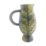 Pichet de marie - madeleine jolly vert aux branches d'olivier