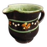 Pichet pot à crème terre cuite vernissée savoie début xxème Pichet pot à crème terre cuite vernissée savoie début xxème