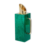 Pichet thermos en parchemin vert et laiton par aldo tura 1960