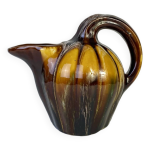 Pichet vallauris courge marron jaune vintage