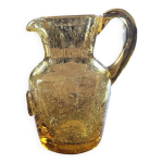 Pichet en verre bull ambr