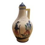 Pichet vinaigrier c�ramique �maill�e hb henriot quimper