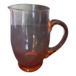 Pichet vintage en verre rose Pichet vintage en verre rose
