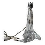 Pied de lampe 1960 en cristal torsad vintage style daum