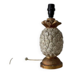 Pied de lampe ananas en terre cuite
