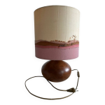 Pied de lampe en bois massif d'olivier