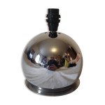 Pied de lampe boule chrom anne 70
