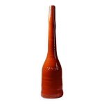 Pied de lampe bouteille d�corative poterie �maill�e orange vif mid - century