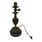 Pied de lampe en bronze / laiton, fin xixme