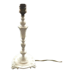 Pied de lampe bronze patin blanc