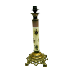 Pied de lampe en bronze et porcelaine xx sicle