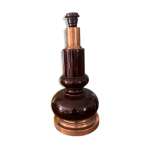 Pied de lampe en céramique et laiton années 70 Pied de lampe en céramique et laiton années 70