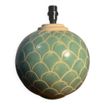 Pied de lampe en cramique vert cladon