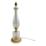Pied de lampe en cristal et bronze Pied de lampe en cristal et bronze