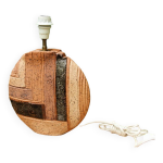 Pied de lampe lenticulaire en terre cuite