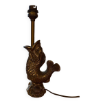 Pied de lampe poisson en bronze