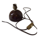 Pied de lampe en terre cuite vernissée vintage Pied de lampe en terre cuite vernissée vintage