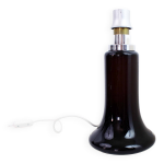 Pied de lampe en verre noir 1970