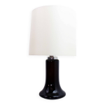 Pied de lampe en verre noir 1970