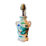 Pied de lampe vintage en cramique signe asie chine japon