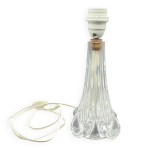 Pied de lampe vintage en cristal lourd - cristal de s�vres (28 cm / 1, 4 kg)