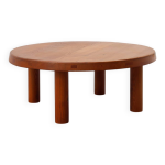 Pierre chapo, table basse modle t02m en orme massif, france 1976